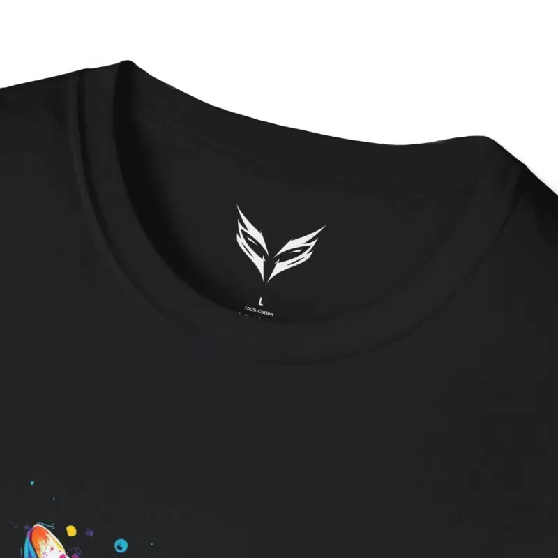 a black shirt with a logo on it